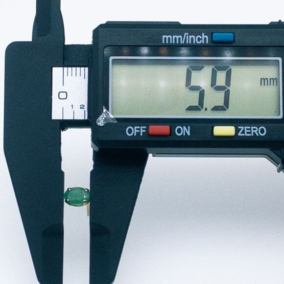 14K Gold Emerald Stud Earrings Oval Cut Prong Set ~1.0 CTW Fine Jewelry - Picture 11 of 11